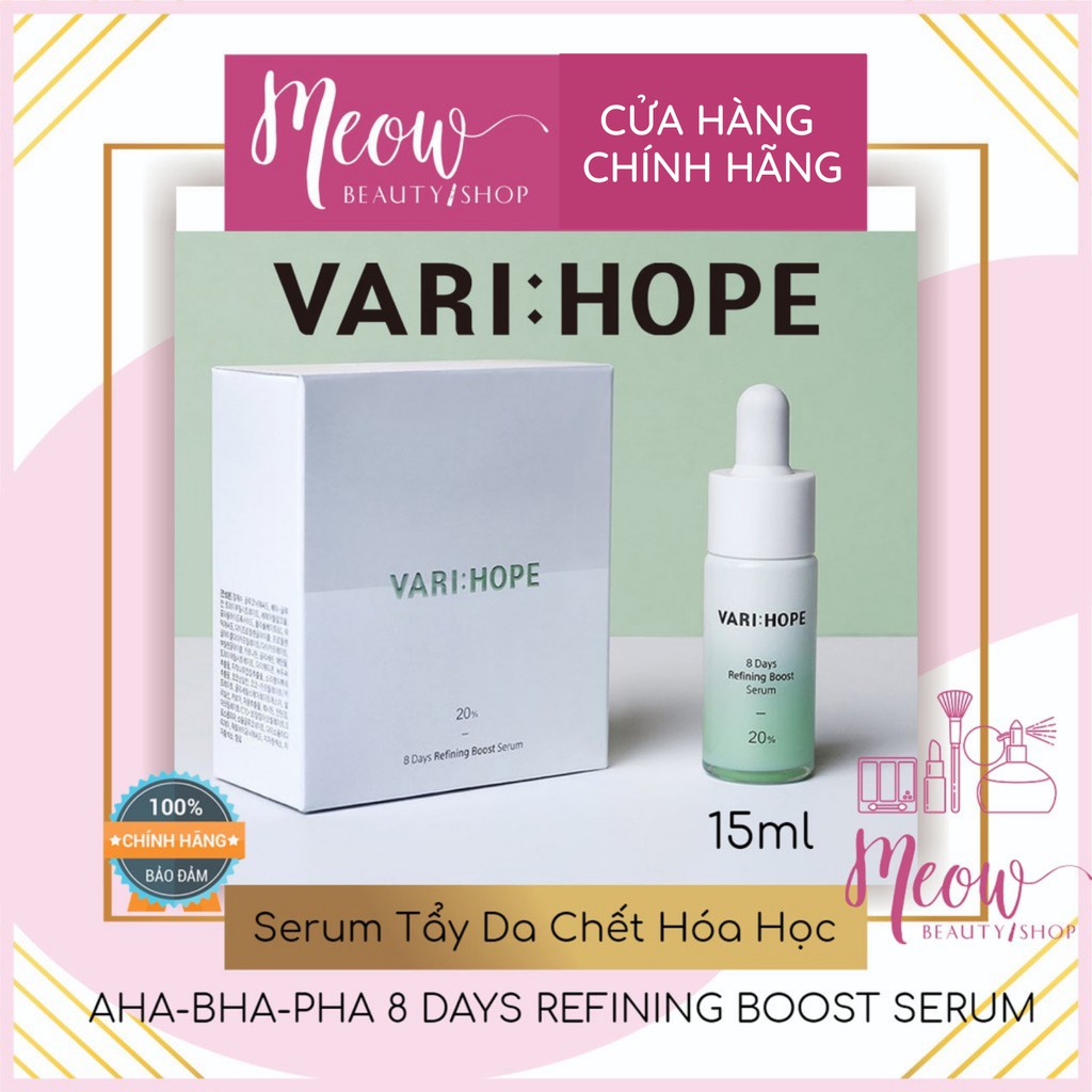 [Hcm]Vari:hope - Serum Tẩy Da Chết Hóa Học Aha Bha Pha 8 Days Refining Boost Serum (15Ml)