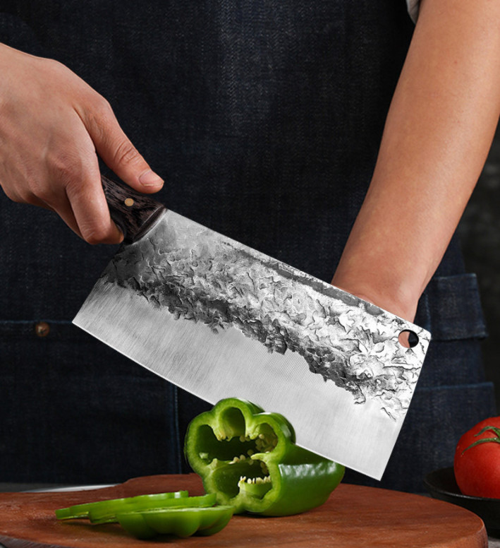 Bộ dao 2 món nhật bản hàng bãi - chuyên thái  chặt nhà bếp dao vân búa Akatsuki nhật bản thiết kế cán gỗ thép không gỉ - hàng bãi nhật bản