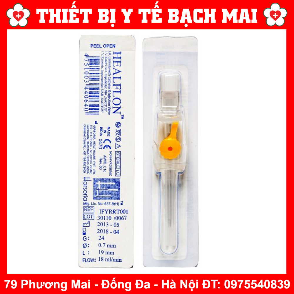 Kim Luồn Tĩnh Mạch Healflon Số 18G 20G 22G 24G