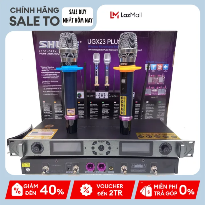 [ Hàng Nhập Khẩu USA ] Mua Ngay Micro Karaoke Gia Đình Chất Lượng Uy Tín - Micro Shure UGX 23 Plus (