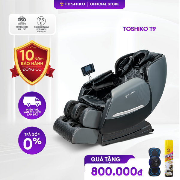 Ghế massage toàn thân điều khiển giọng nói cảm ứng Tiếng Việt Cao Cấp Nhật Bản Toshiko T9 sở hữu con