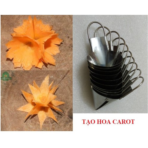 Dụng Cụ Inox Tạo Hoa Carot Trang Trí Tiện Dụng