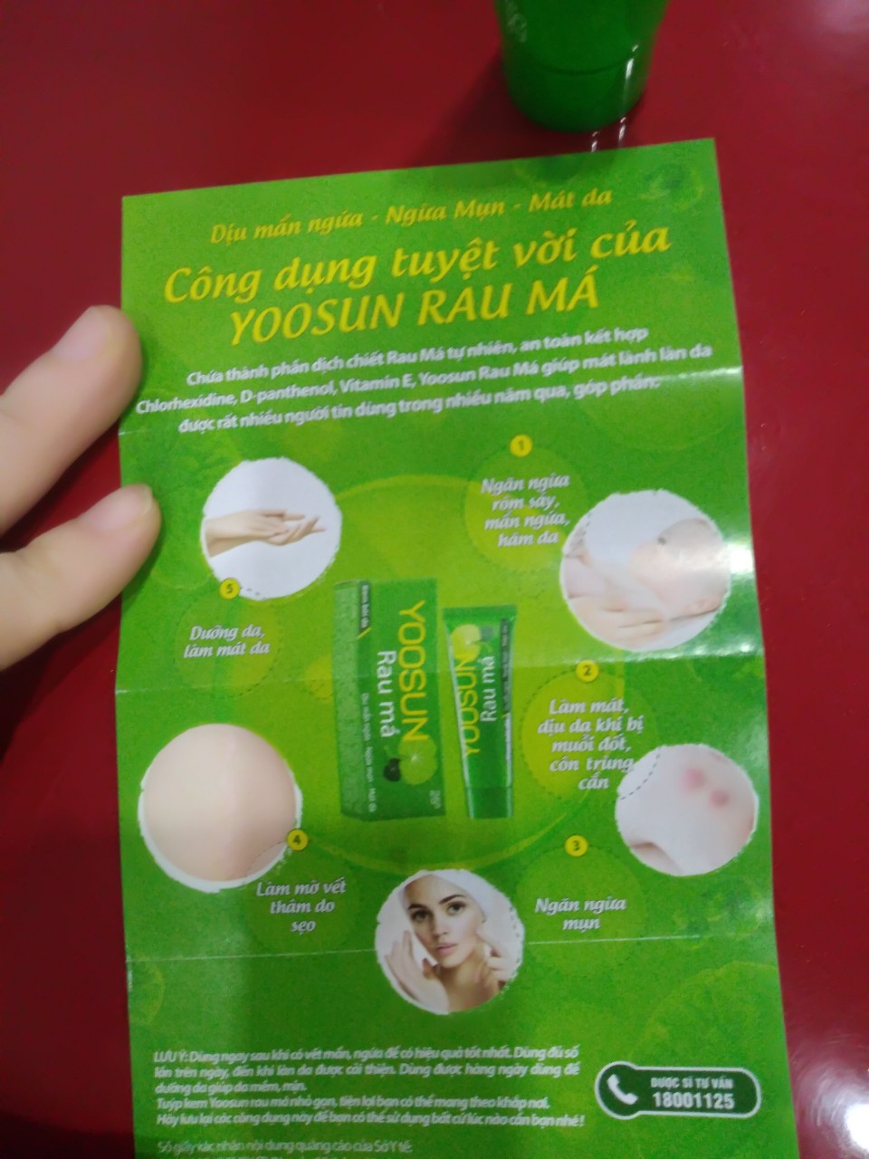 Kem Bôi Da Ngăn Ngừa Mụn Giảm Thâm Yoosun Rau Má (Tube/25G) (Xanh)