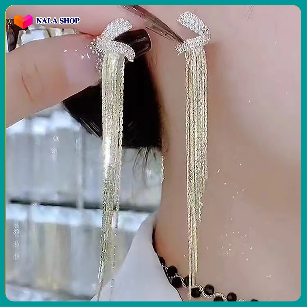 Bông tai nữ sang chảnh đi dạo - khuyên tai nữ sang chảnh bông tai thời trang YL884.45485 hoa tai bôn