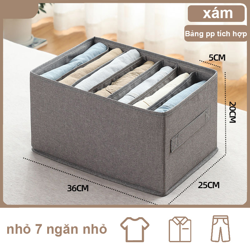 Hộp đựng quần áo chia ngăn túi chia ngăn đựng quần áo đựng đồ lót sắp xếp tủ đồ gọn gang tiện lợi kh