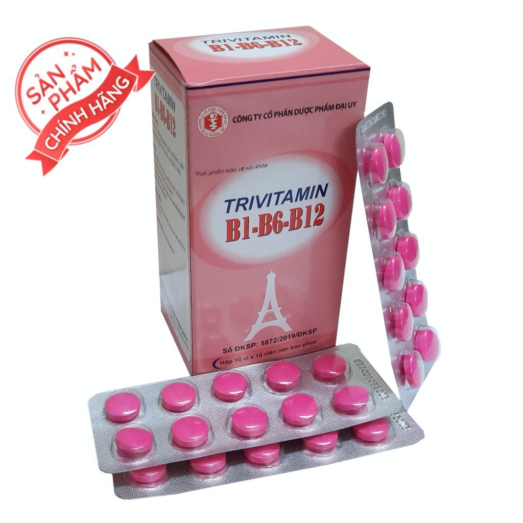 Viên Uống Trivitamin B1 B6 b12 Hỗ Trợ Giảm Đột Quỵ Tăng Hệ Miễn Dịch Đẹp Da Đẹp Tóc Hộp 100 Viên - Dược Phẩm Bách Lộc