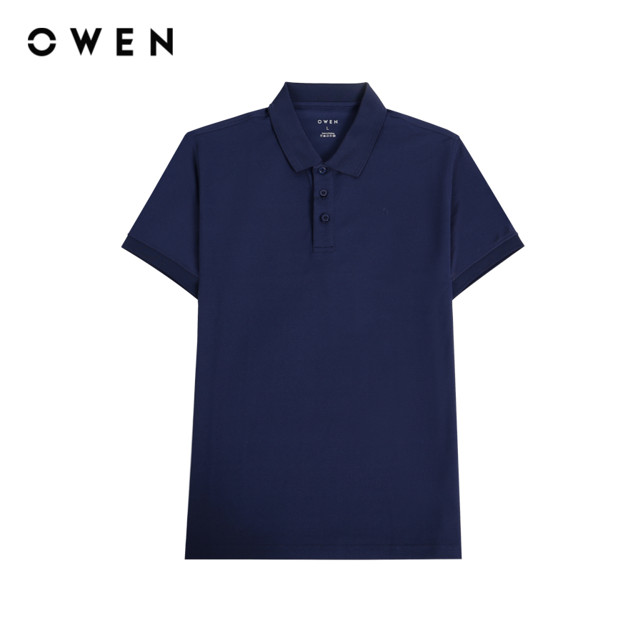 OWEN - Áo polo ngắn tay Body Fit APV231499 màu Navy chất liệu Cotton - Spandex