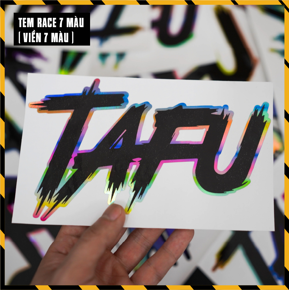 [1 Chiếc] Tem Tafu 7 Màu Mẫu Mới Nhất | DVT-TAFU7MAU | Team Decal Hình Dán Sticker Dán Xe Máy SH Wave Vespa Laptop ... - Azdecal