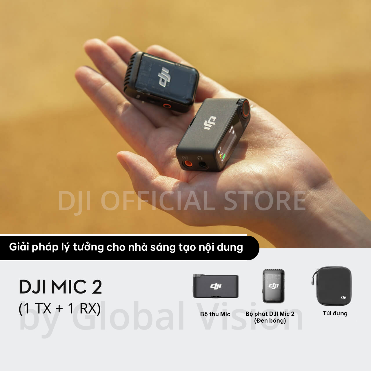 DJI Mic 2 - Bộ micro không dây khử ồn mạnh mẽ, chất âm vượt trội (DJI Mic 2)