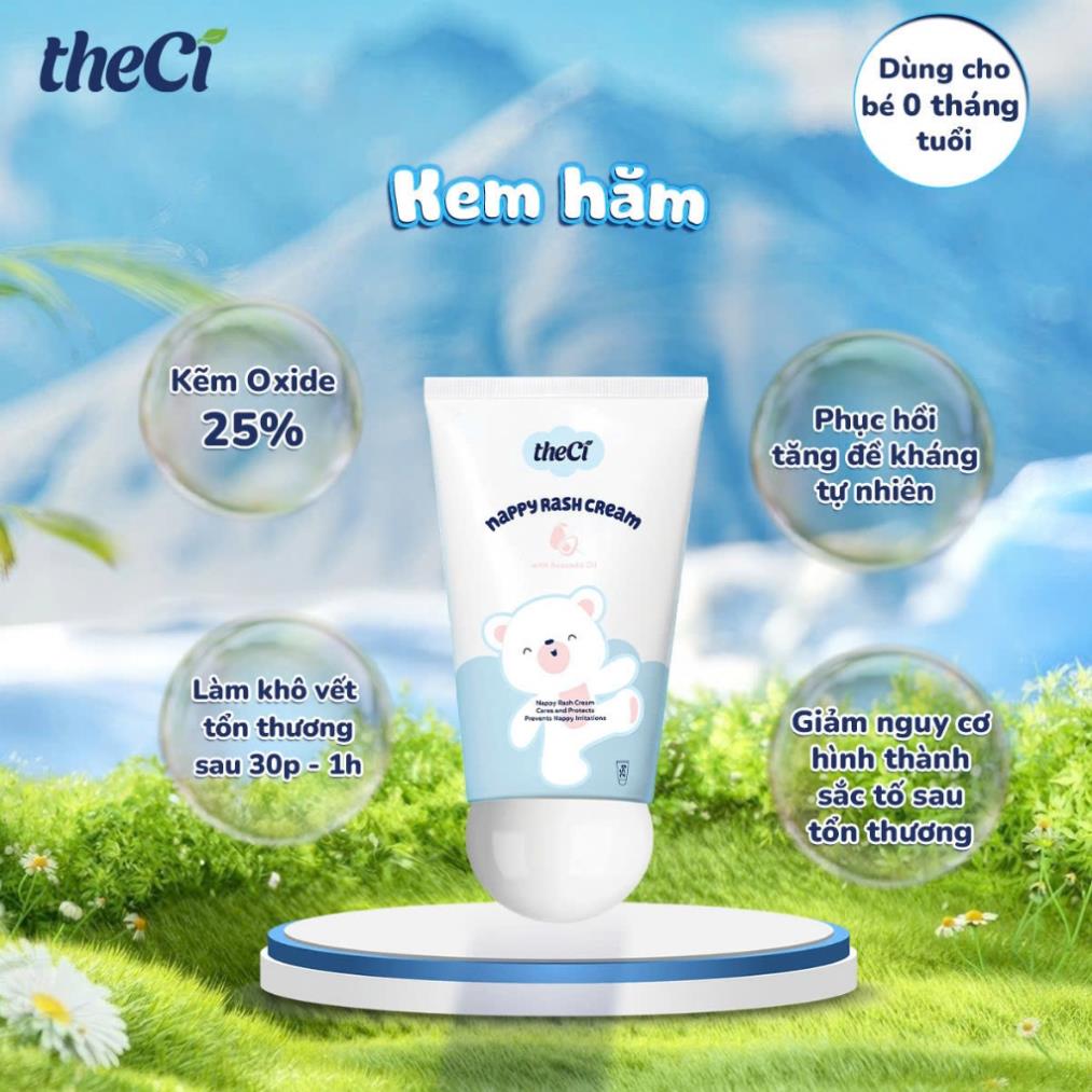 Kem Hăm Tã TheCi Nappy Rash Cream tuýp 25g– Dưỡng Da Bé Sơ Sinh Thuần Chay Dịu Nhẹ Với Dầu Bơ - Happy Life 4U
