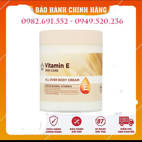 Kem Dưỡng Thể Superdrug Vitamin E All Over Body Cream 475Ml