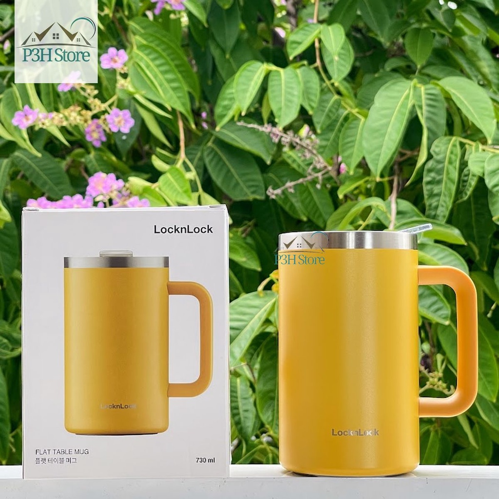 Ly giữ nhiệt Lock&Lock Flat Table Mug 730ml LHC4320 cố giữ nhiệt dung tích lớn thời trang P3Hstore