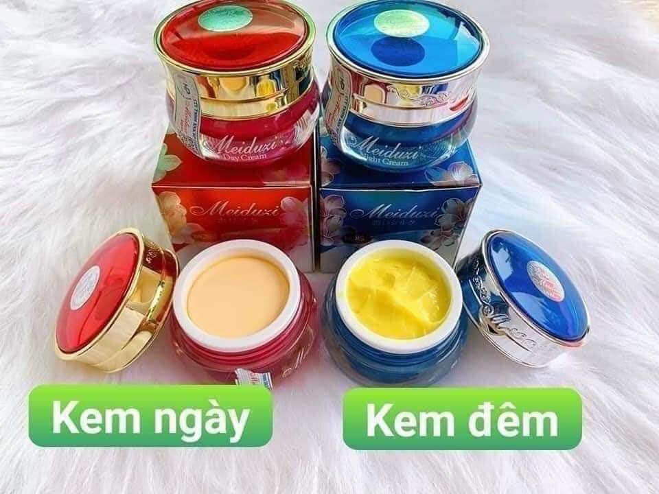 Combo 2 Kem Ngày Đêm Kem Nám Tàn Nhang Đồi Mồi Trắng Da Meiduzi Nhật Bản Chính Hiệu Tem 7 Màu