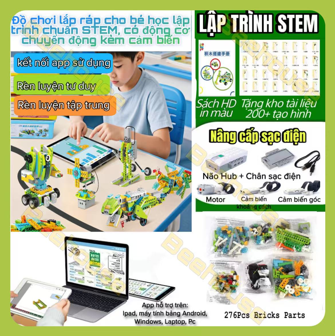 [HOÀN TIỀN  6%] Bộ lắp ghép mô hình kỹ thuật 9686 KÈM THÙNG NHỰA- Đồ Chơi Giáo Dục tư duy sáng tạo E