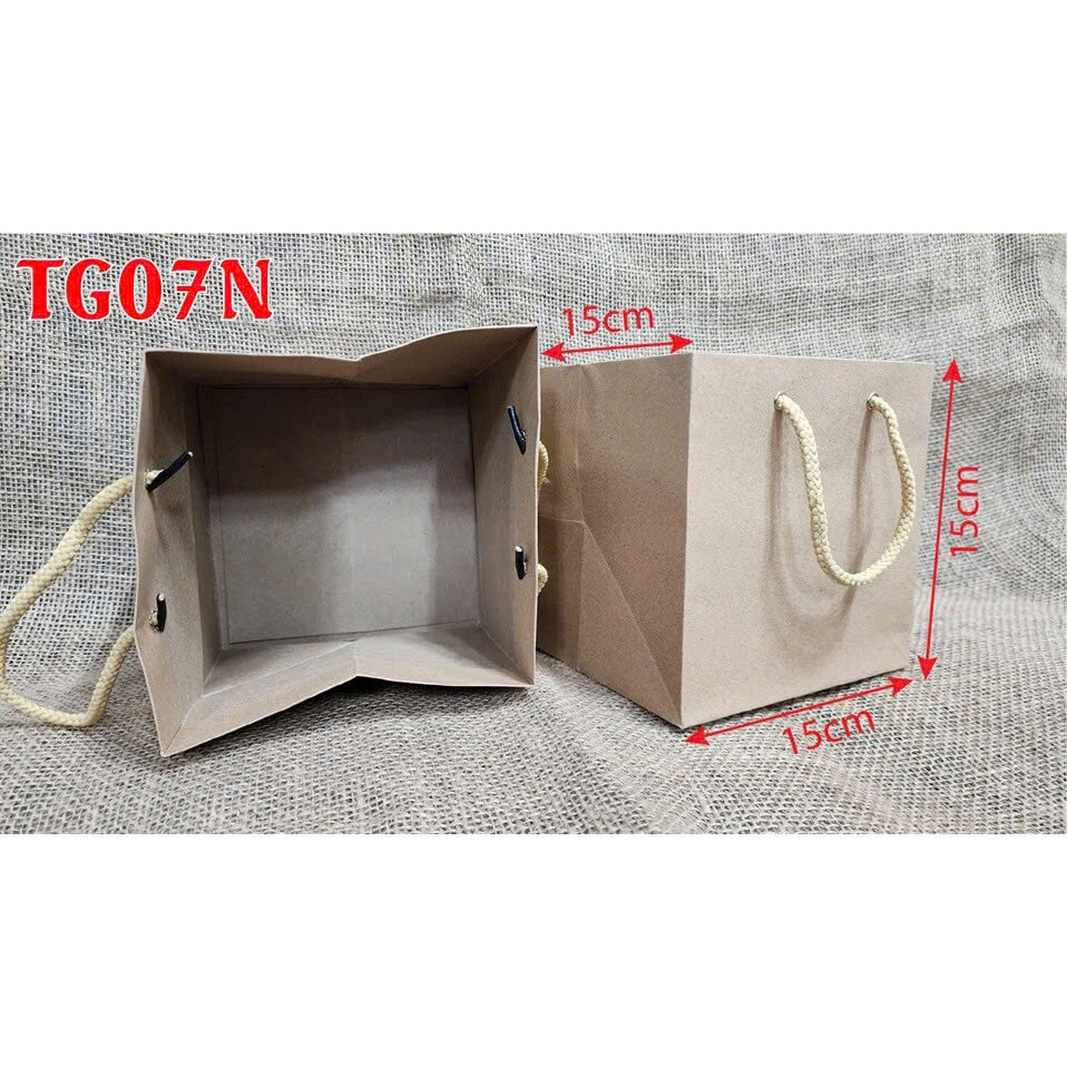 Túi giấy kraft vuông đựng hộp cơm túi kraft nhật đựng bánh kem sinh nhật túi giấy vuông bỏ hộp sầu r