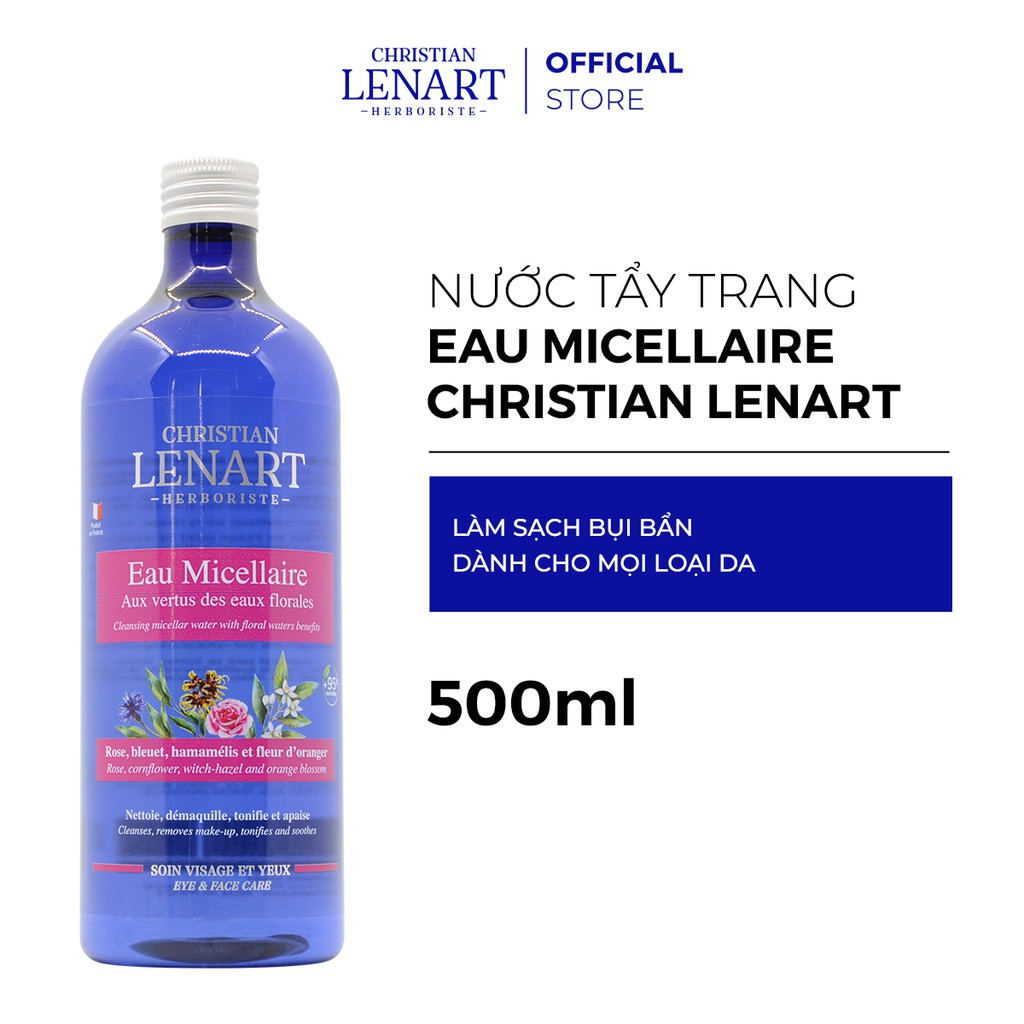 [Hcm] Nước Tẩy Trang Tác Động Kép Christian Lénart Eau Micellaire 500Ml