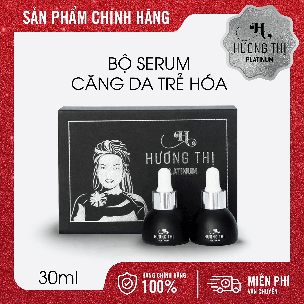 ✅Chính Hãng✅ Bộ Serum Hương Thị Dưỡng Trắng Da Collagen Chống Lão Hóa Se Khít Lỗ Chân Lông Cho Da Dầu Mụn Da Khô