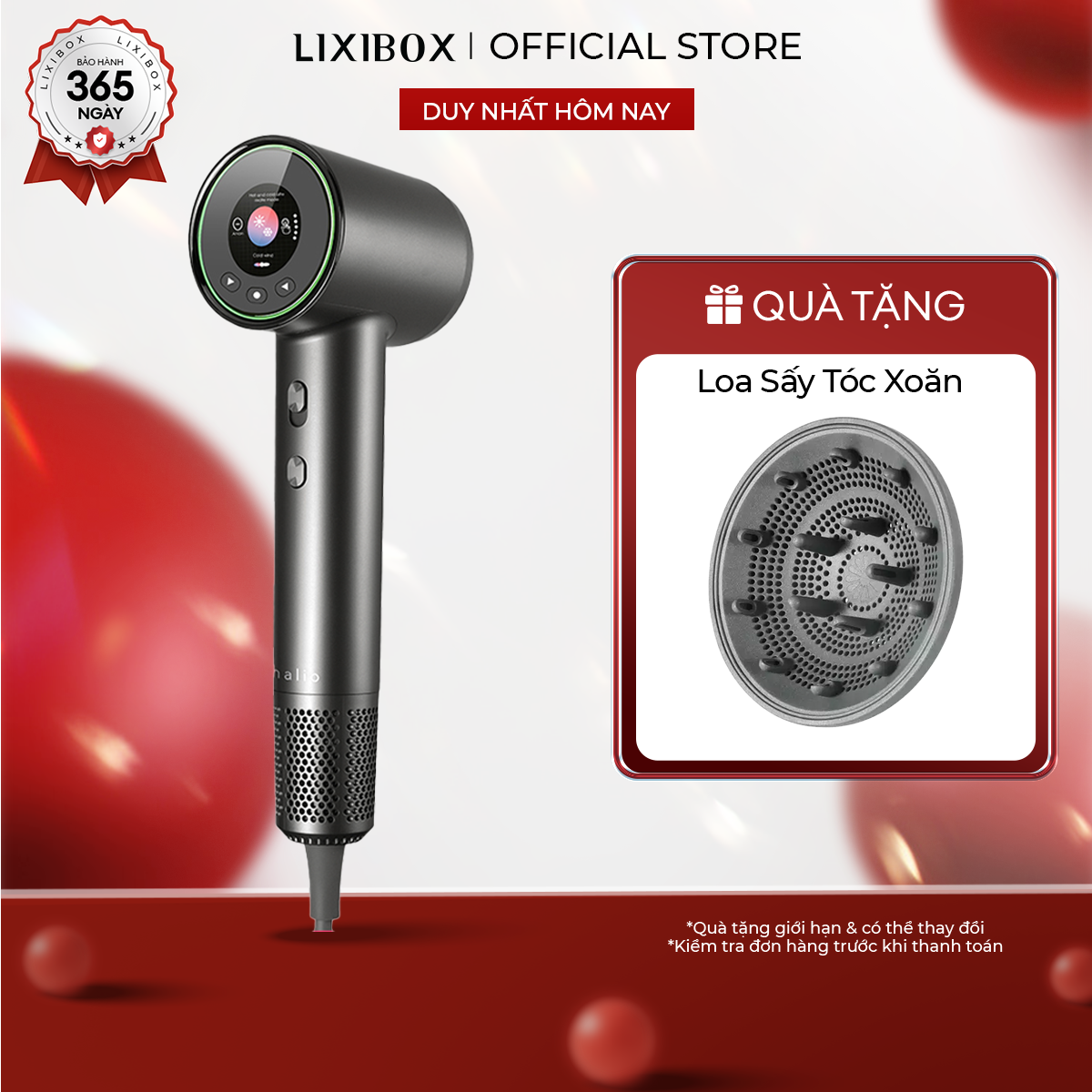 Máy Sấy Tóc Ion Âm Màn Hình LCD Halio Hypersonic Hair Dryer 5 Chế Độ Tốc Độ Đến 110.000 Vòng/phút