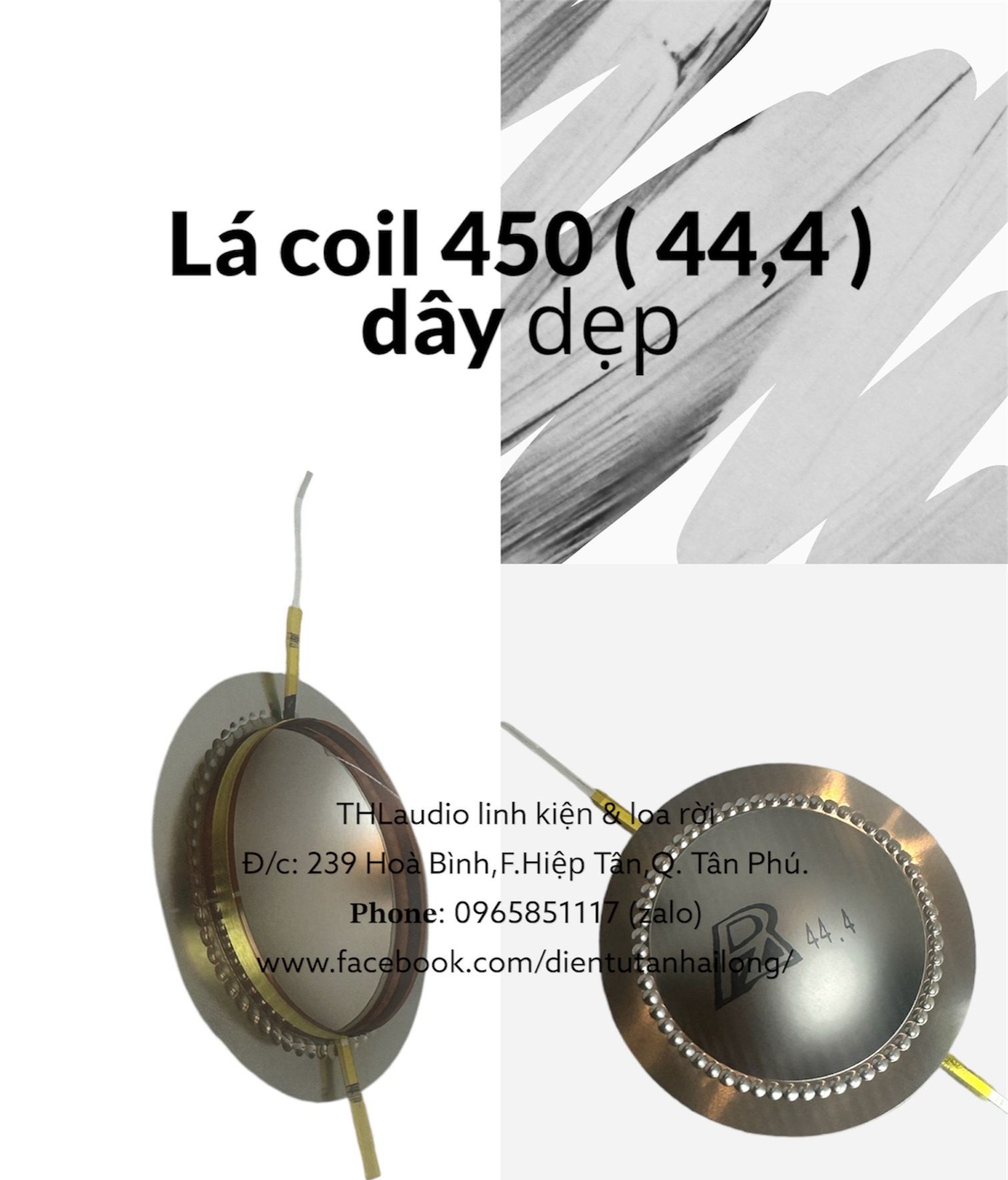 Lá Coil loa Treble 450 dây tròn và dây dẹp