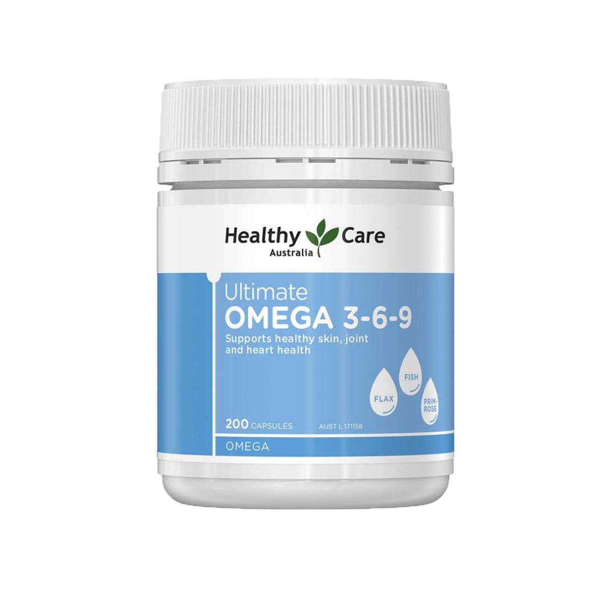 Healthy Care Omega 3 6 9 Ultimate 200 viên của Úc – Hỗ trợ tim mạch huyết áp