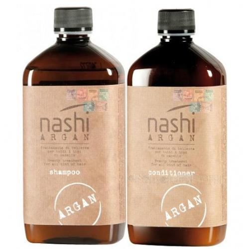 Cặp Dầu Gội/Xả Dưỡng Phục Hồi Tóc Nashi Argan 500Ml (1 Gội + 1 Xả)