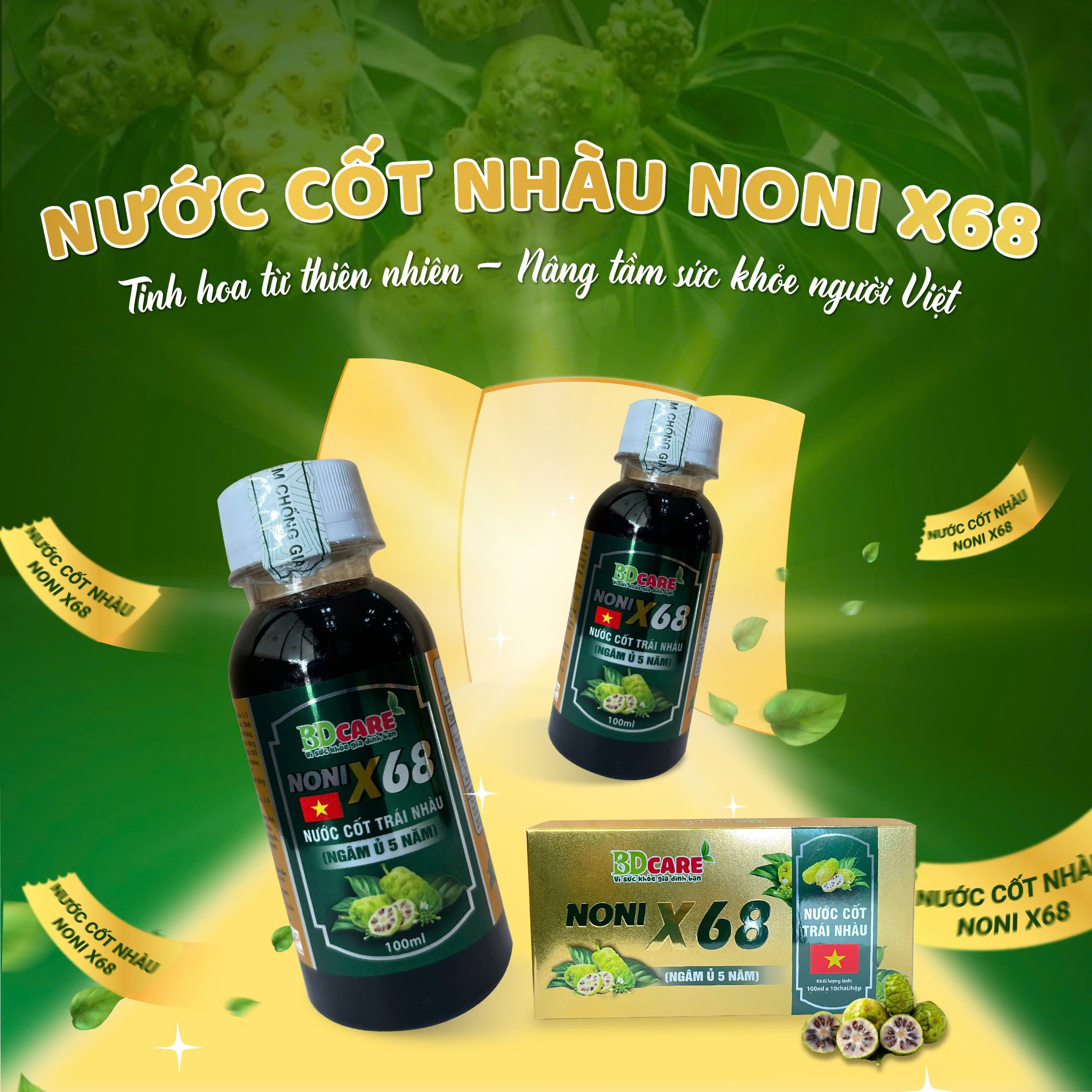 Nước Cốt Nhàu NONI X68 - 100ml / Chai Đậm Đặc (Hộp 10 Chai) 247
