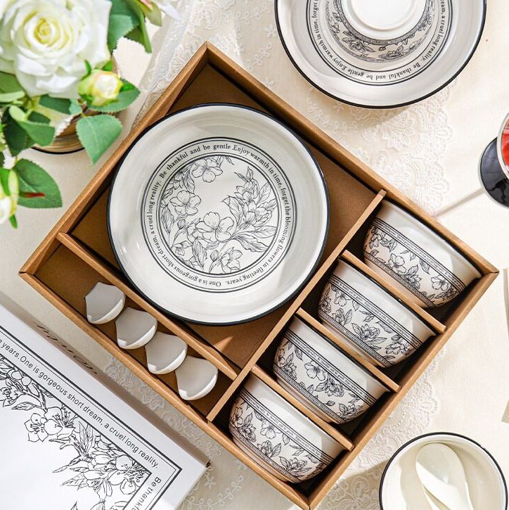 Bộ đồ ăn bằng gốm sứ bộ bát đĩa gốm sứ màu tráng men - Bộ Chén Bát Gốm Sứ Tráng Men Cao Cấp Kèm bộ t