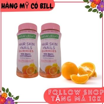(có bill nhập)Kẹo hair skin nail gummies vị cam