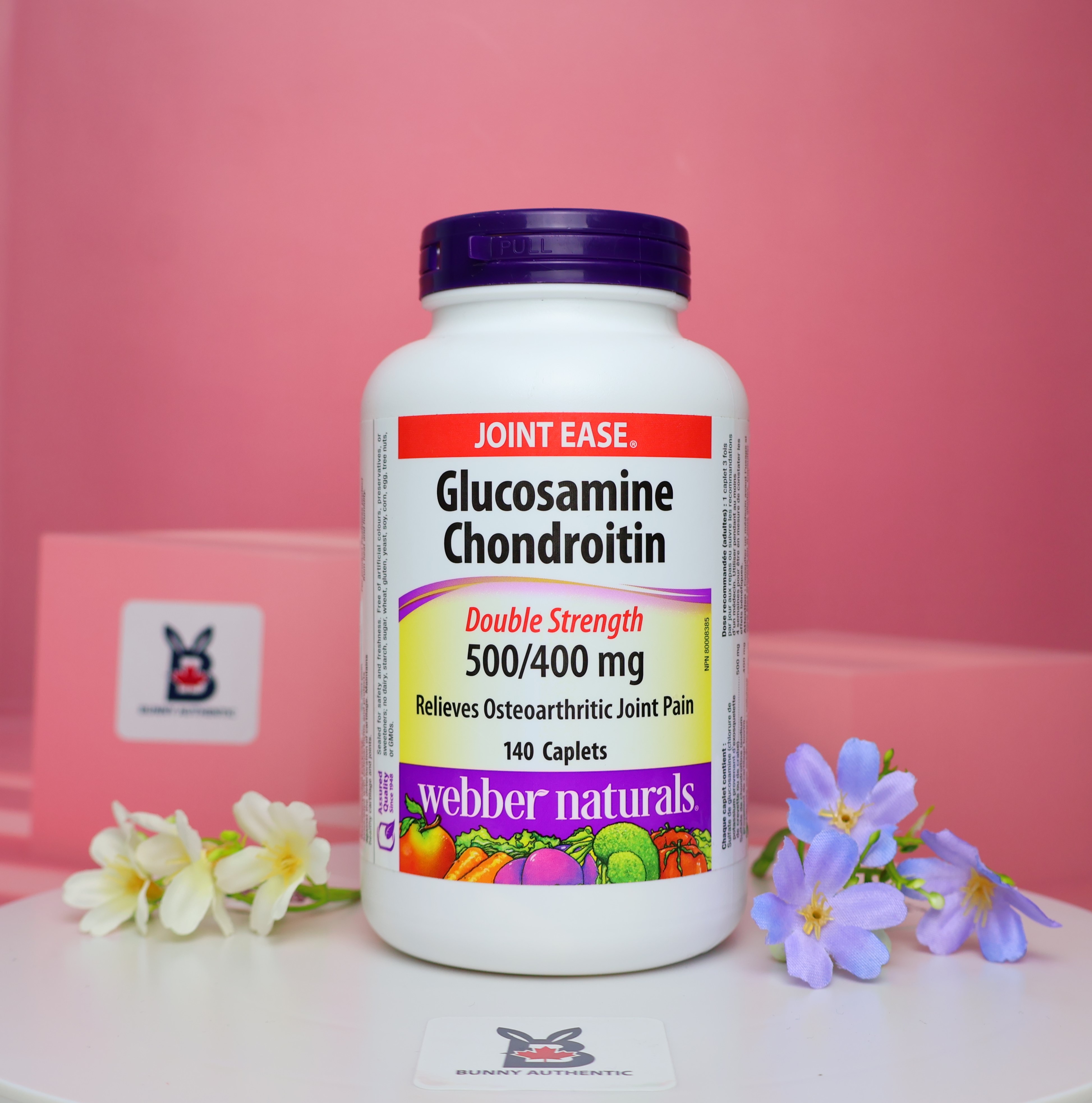 [Hàng Canada] Viên uống hỗ trợ xương khớp Webber Naturals Glucosamine Chondroitin 500/400mg 140 viên