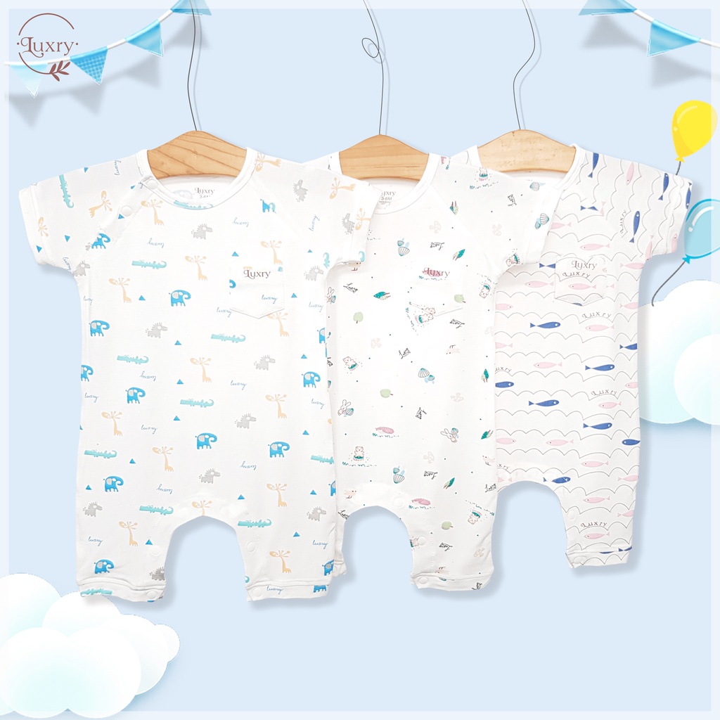 Bodysuit Cộc Cài Lệch Dành Cho Bé Sơ Sinh