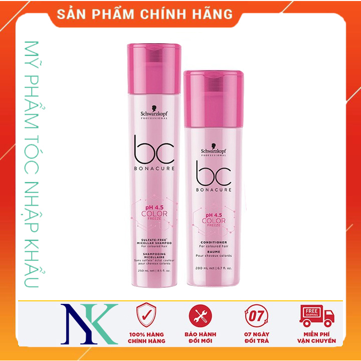 [Hcm]Dầu Gội Xã Dưỡng Màu Bc Color Freeze Sulfate 250Ml + 200Ml