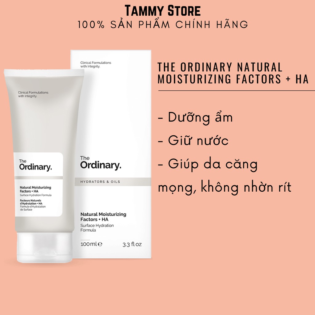 Kem Dưỡng Khóa Ẩm The Ordinary Natural Moisturizing Factors + Ha