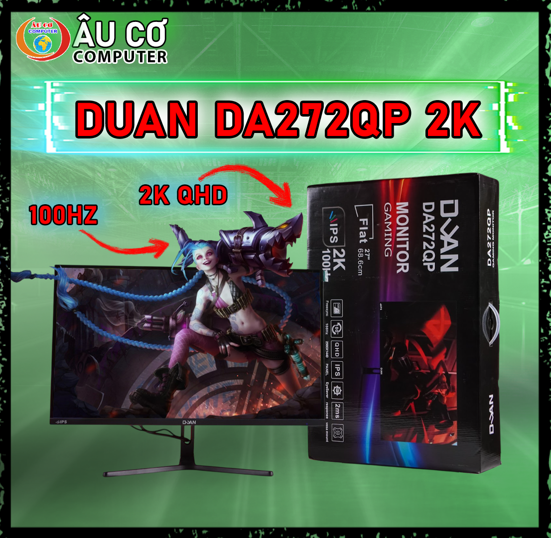 Màn hình 2K 100Hz QHD Chuyên Gaming Full viền 27 inch Duan DA272QP 27inch 2560×1440 (100hz/IPS/2ms)