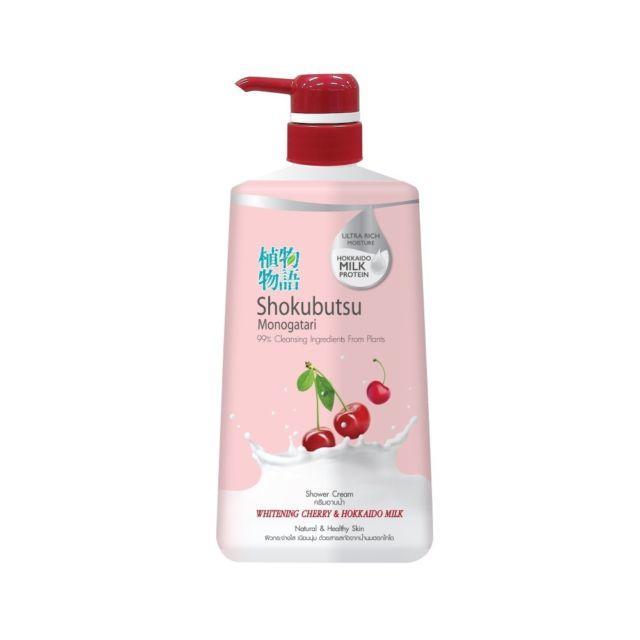 [Hcm]Sữa Tắm Shokubutsu Whitening Cherry & Hokkaido Milk 500Ml