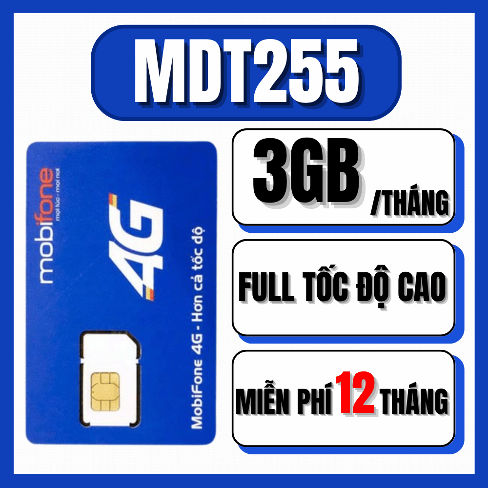 (FREE 1 NĂM) Sim 4G 5G Mobifone Xài Mạng Tốc Độ Cao Thả Ga 4gb/tháng DÙNG CẢ NĂM KHÔNG MẤT ĐỒNG NÀO
