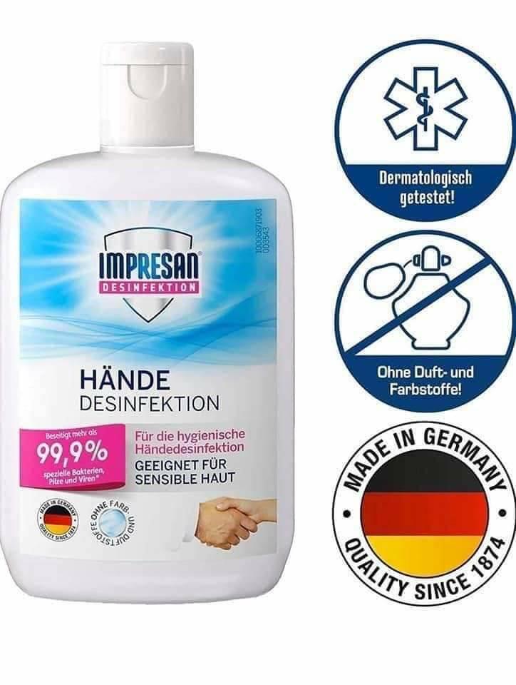 Rửa tay khô d-i-ệt kh-u-ẩ-n Impresan Handedesinf 150ml