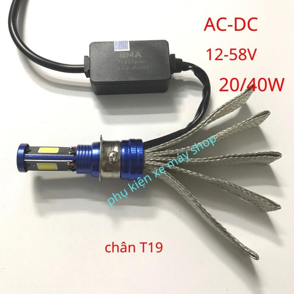 Đèn Pha Led BMA 3 Tim led 💥 Chân H4 - T19 Siêu Sáng