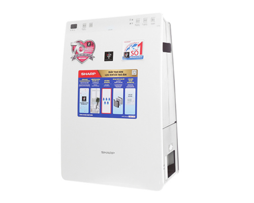 Máy lọc không khí Sharp KC-F30EV-W, tạo ẩm tự nhiên, màu trắng, kích thước 573x378x197mm