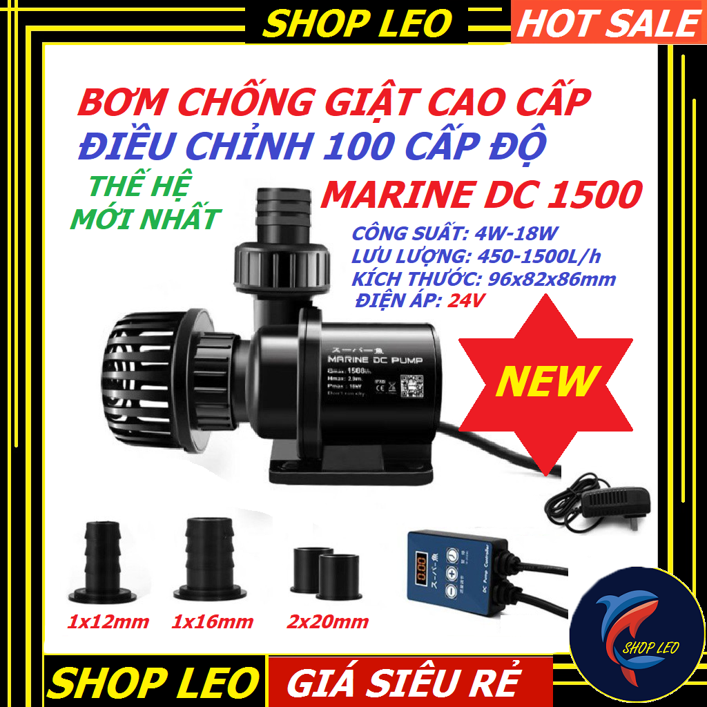 [Hoàn Tiền 10%]BƠM CHỐNG GIẬT MARINE 1500L/H- BƠM HỒ CÁ CAO CẤP