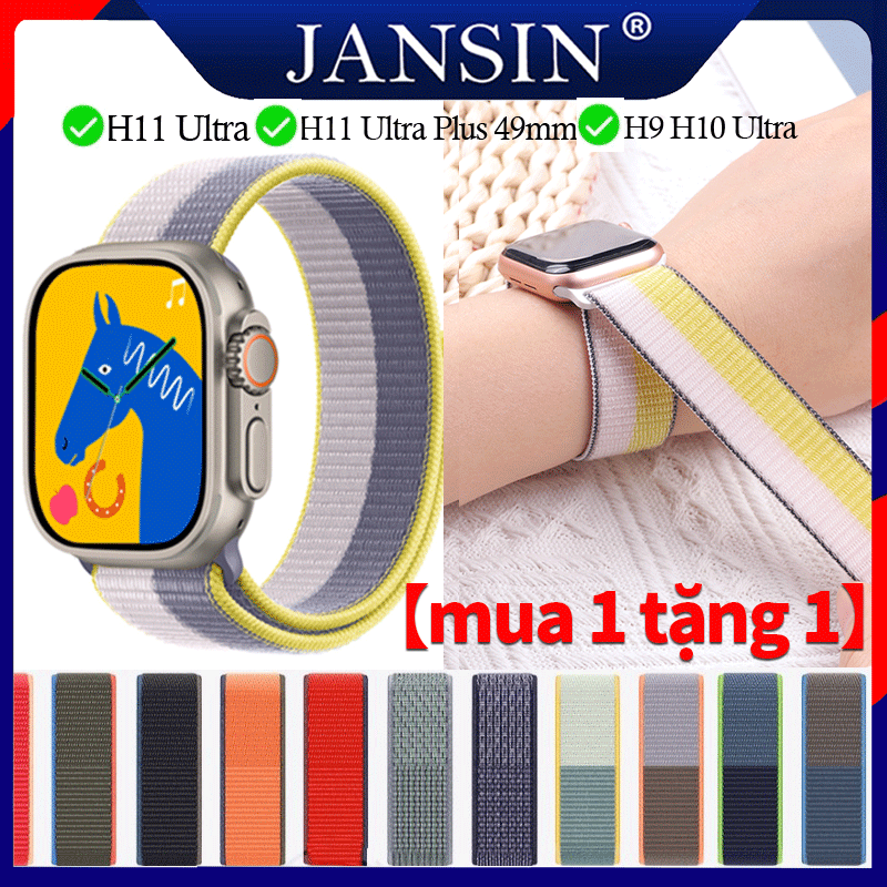 【mua 1 tặng 1】Đồng hồ thông minh dây đeo nylon H11 Ultra 49mm Seri 8 H11 Ultra Plus Dây đeo thể thao