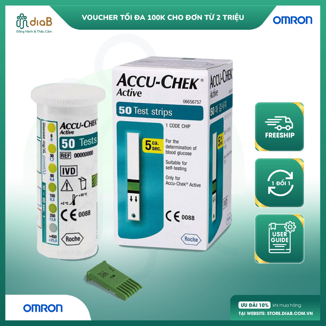 Que thử đường huyết - Accu Chek® Active - ACCU CHEK x DIAB