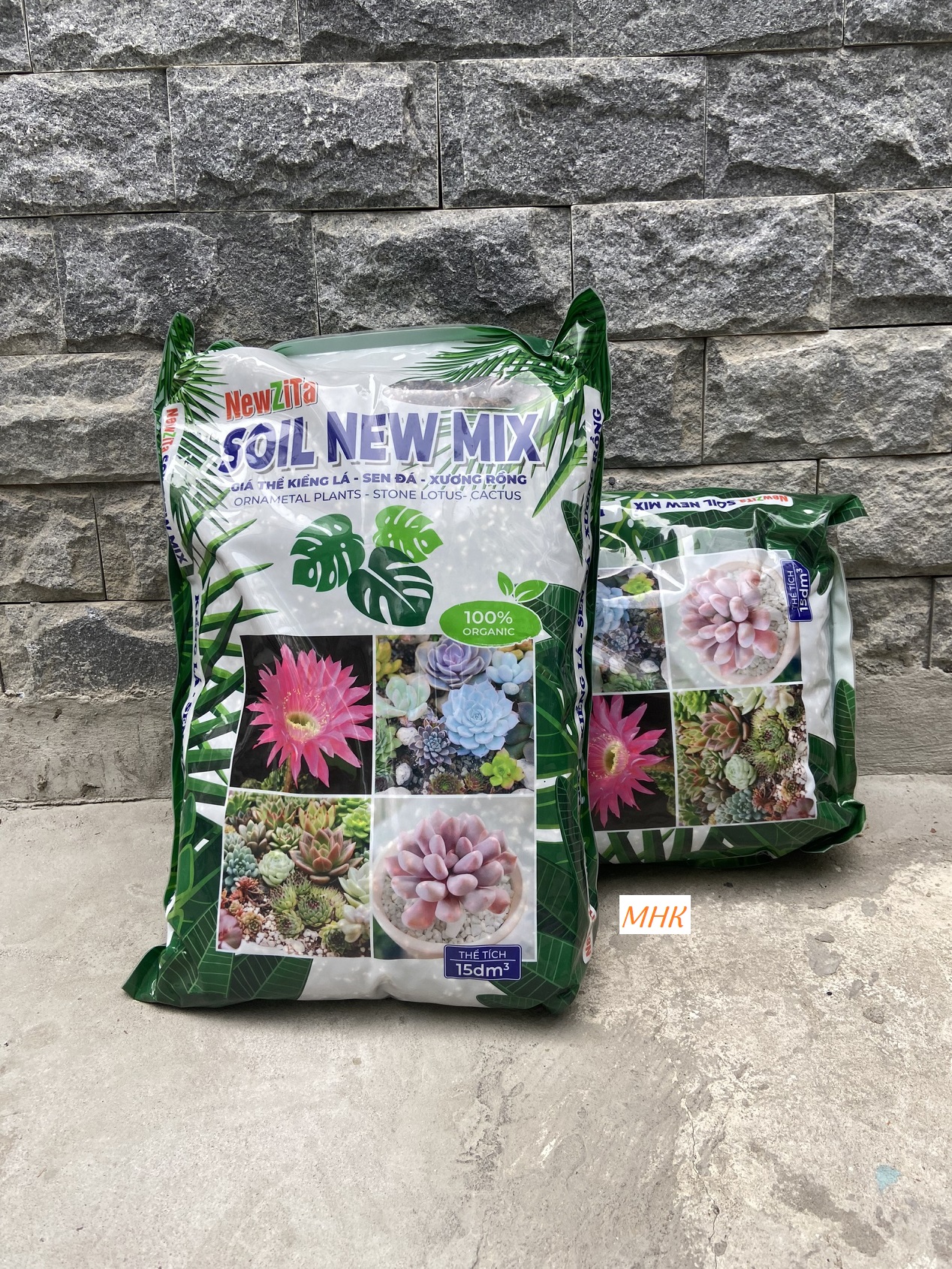 Bao Giá Thể kiếng lá  Xương rồng mới NewZita Soil New Mix ! Bao 15L ~ 3kg !