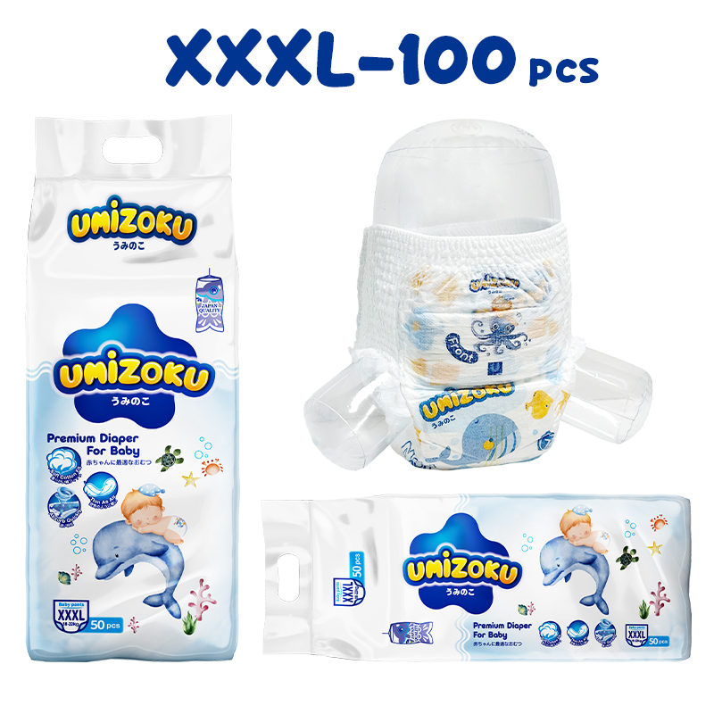Tã quần trẻ em UMIZOKU mềm mại thoáng khí siêu thấm hút và nhanh khô 50/100 miếng