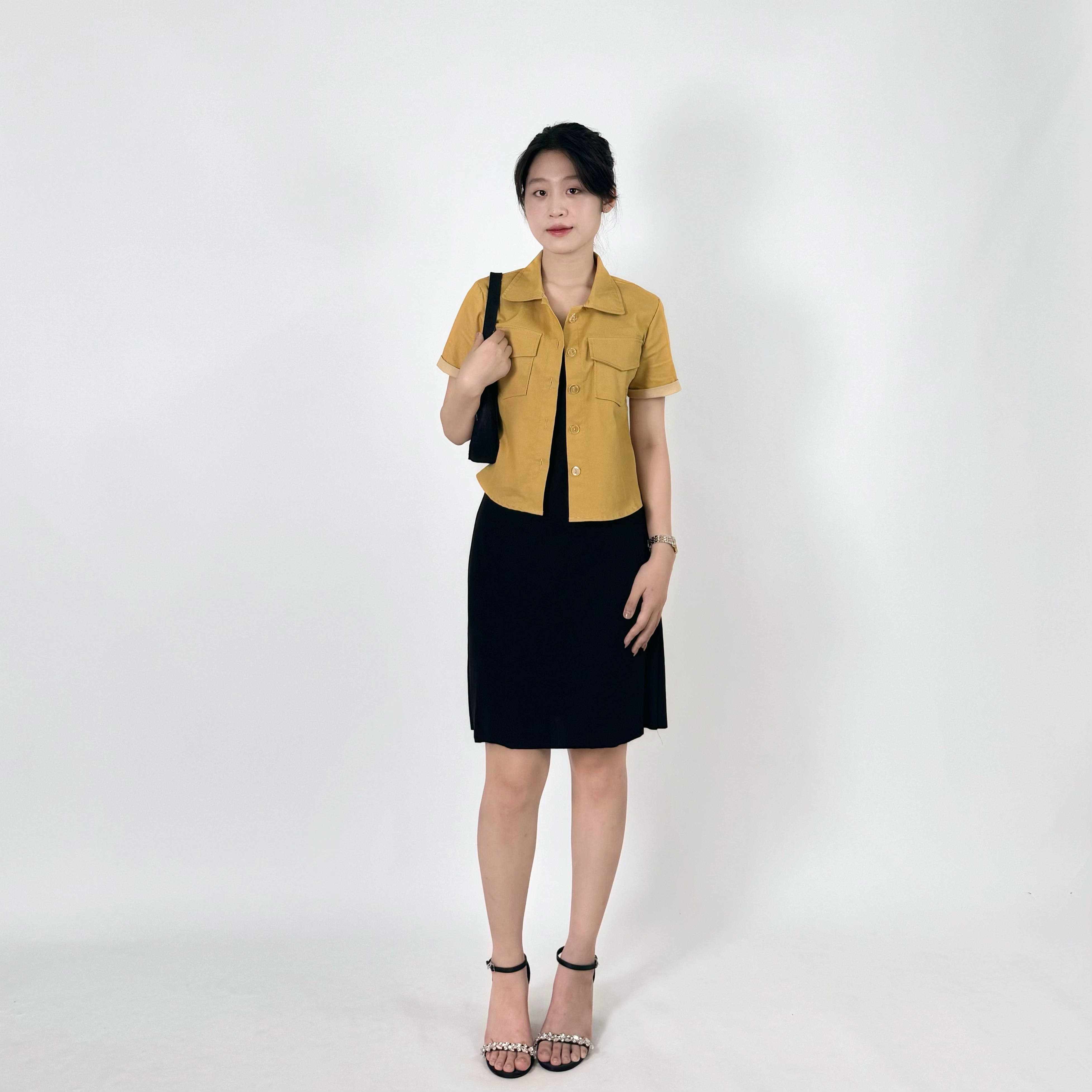 Áo Khoác Bò Nữ Croptop WOMAN BASIC 4 Màu Cá Tính Áo Vest Jean Nữ Tay Cộc Form Ôm Trẻ Trung Năng Động