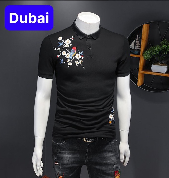 ÁO THUN ÁO PHÔNG ÁO THUN POLO CỔ TRỤ VẢI CÁ SẤU COTTON NAM NỮ HOA CHIM NEW MÀU ĐEN TAY NGẮN CÓ CỔ BẺ
