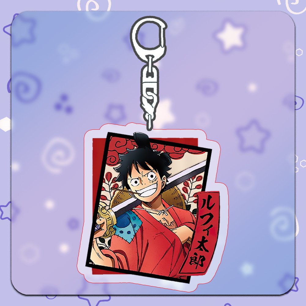 Móc khóa ONE PIECE Đảo Hải Tặc ver TRANH VẼ quà tặng chibi mica anime xinh xắn arcylic dễ thương