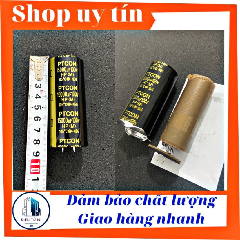 [HCM]Tụ điện lọc nguồn amply 100v 15000uf loại tốt đặc ruột