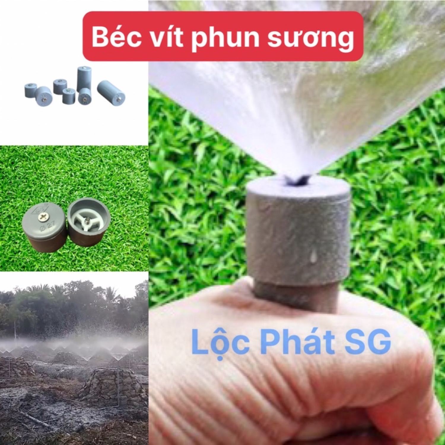 [10 cái] Béc Bít Vít Phun mưa phi 21 27 - Béc vít PVC