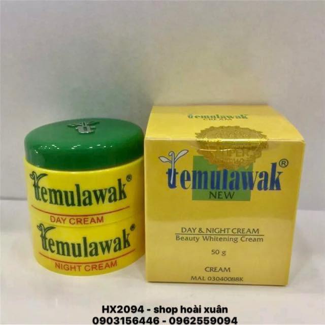 Bộ kem TEMULAWAK Malaysia tái tạo da phục hồi da hư tổn loại bỏ mụn thâm và nám da – HX2094