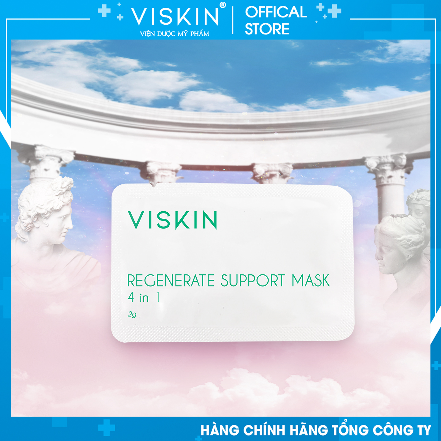 [Hcm]Gói Mặt Nạ Sủi Bọt Thải Độc Hỗ Trợ Phục Hồi Da 4 Trong 1 - Dược Mỹ Phẩm Viskin